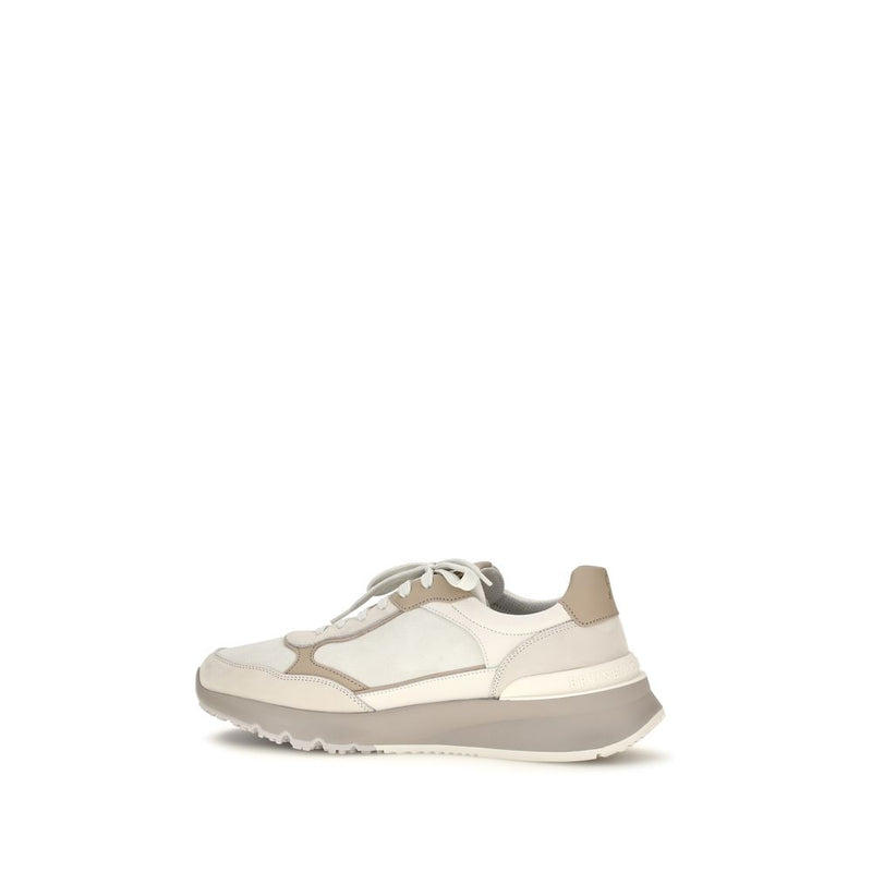 Baskets athlétiques Brunello Cucinelli en veau beige