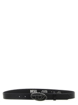 Ceinture Diesel noire en autres fibres, coupe droite