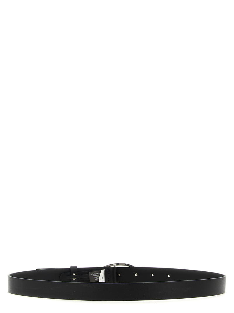 Ceinture Diesel noire en autres fibres, coupe droite