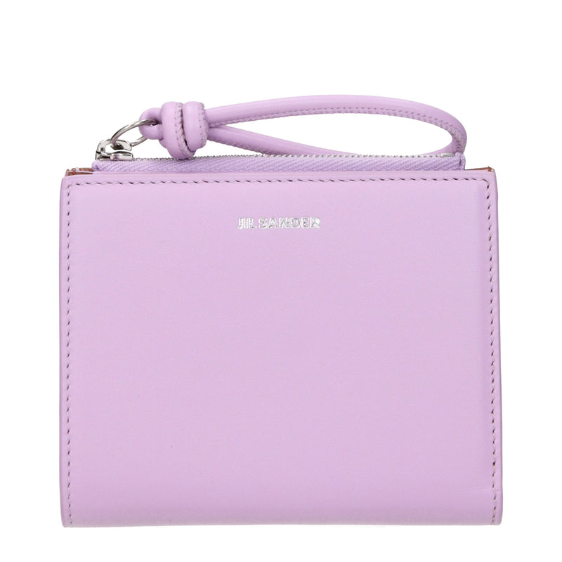 Portefeuille Jil Sander en cuir rose