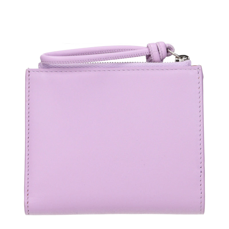 Portefeuille Jil Sander en cuir rose