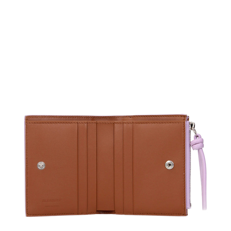 Portefeuille Jil Sander en cuir rose
