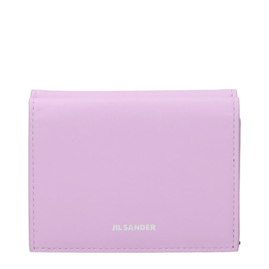 Portefeuille Jil Sander en cuir rose