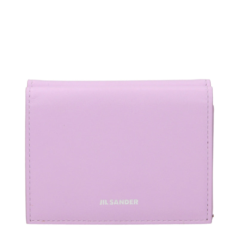 Portefeuille Jil Sander en cuir rose