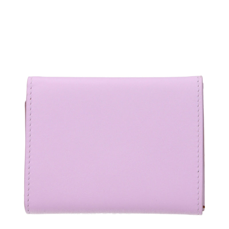 Portefeuille Jil Sander en cuir rose