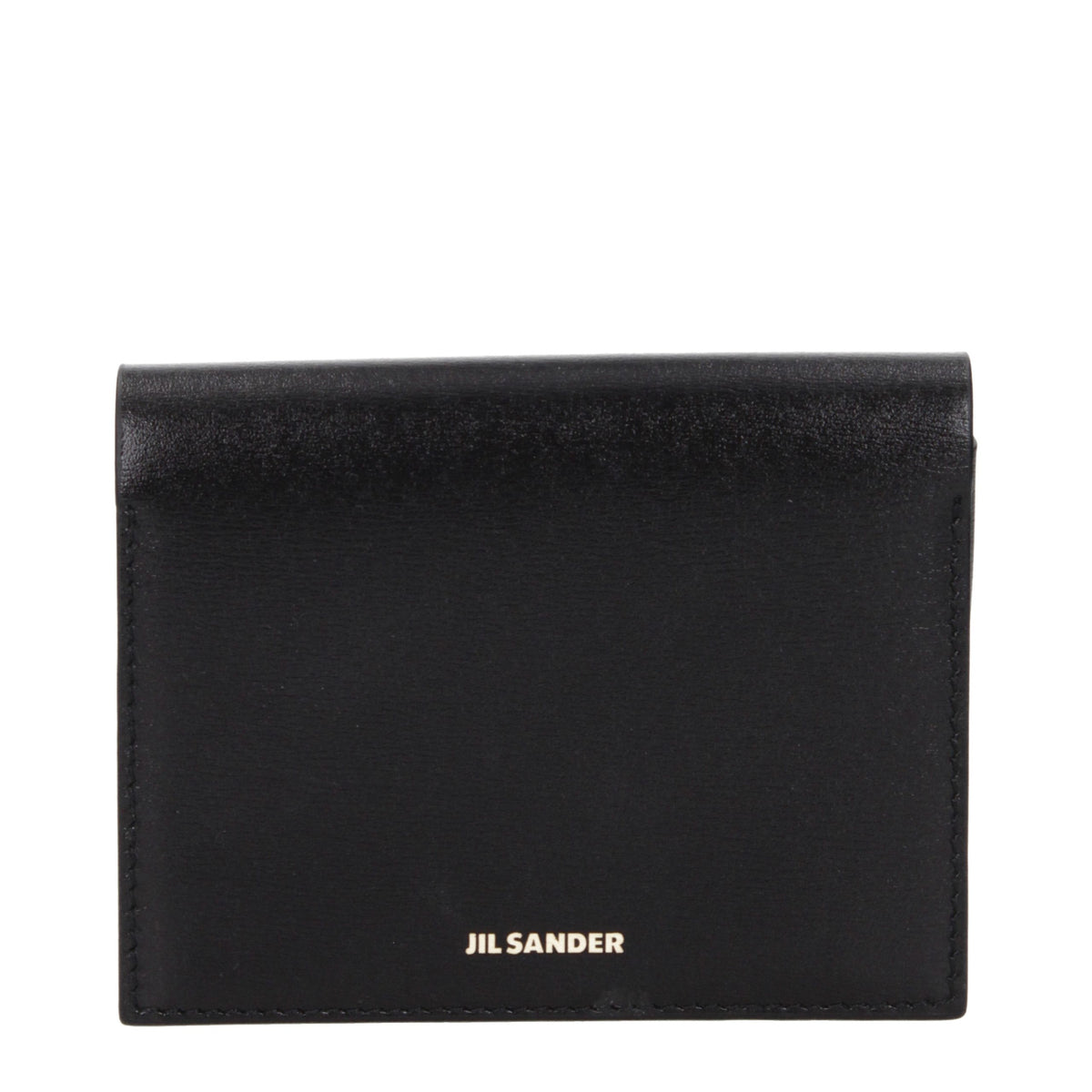 Porte-cartes en cuir noir Jil Sander
