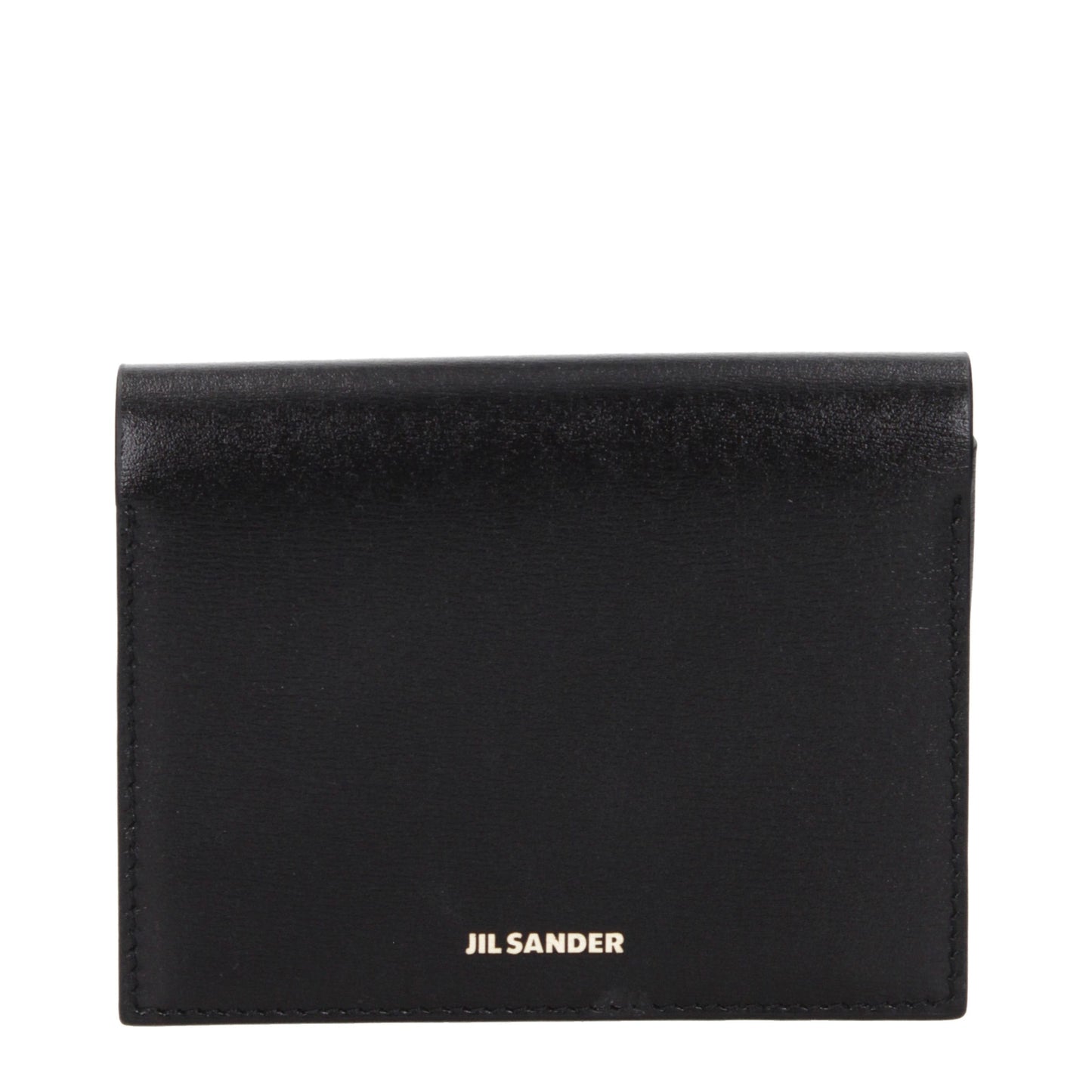 Porte-cartes en cuir noir Jil Sander