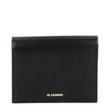 Porte-cartes en cuir noir Jil Sander