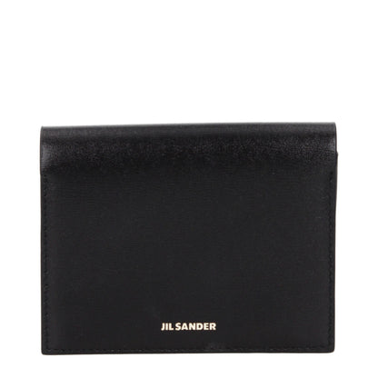 Porte-cartes en cuir noir Jil Sander