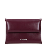Portefeuille en cuir rouge Jil Sander
