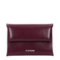 Portefeuille en cuir rouge Jil Sander