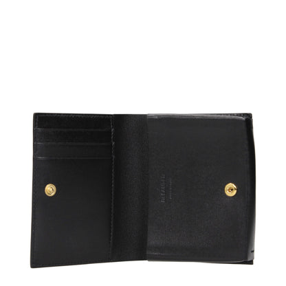 Porte-cartes en cuir noir Jil Sander
