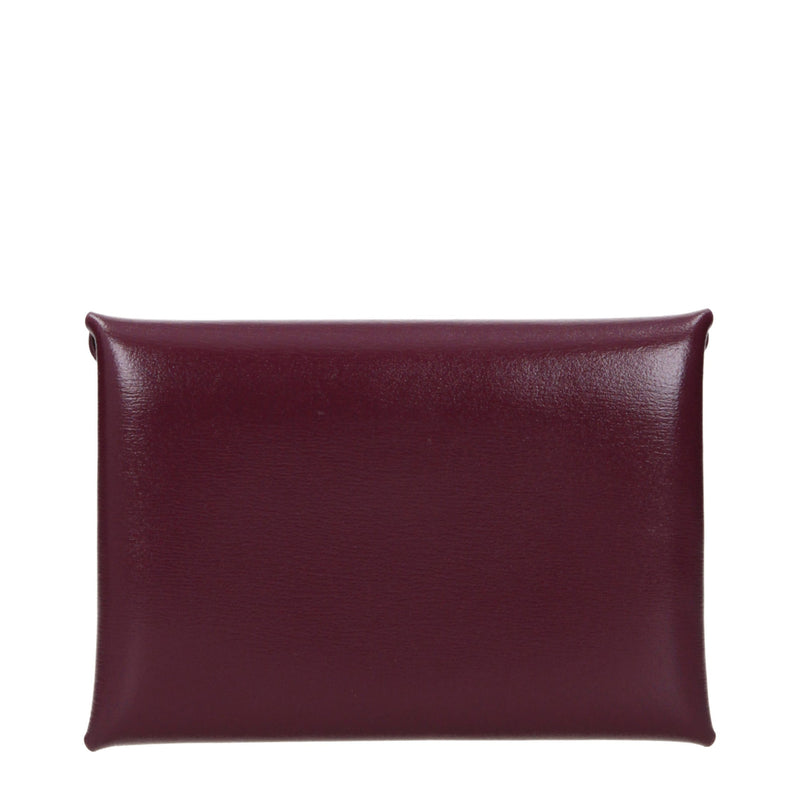 Portefeuille en cuir rouge Jil Sander