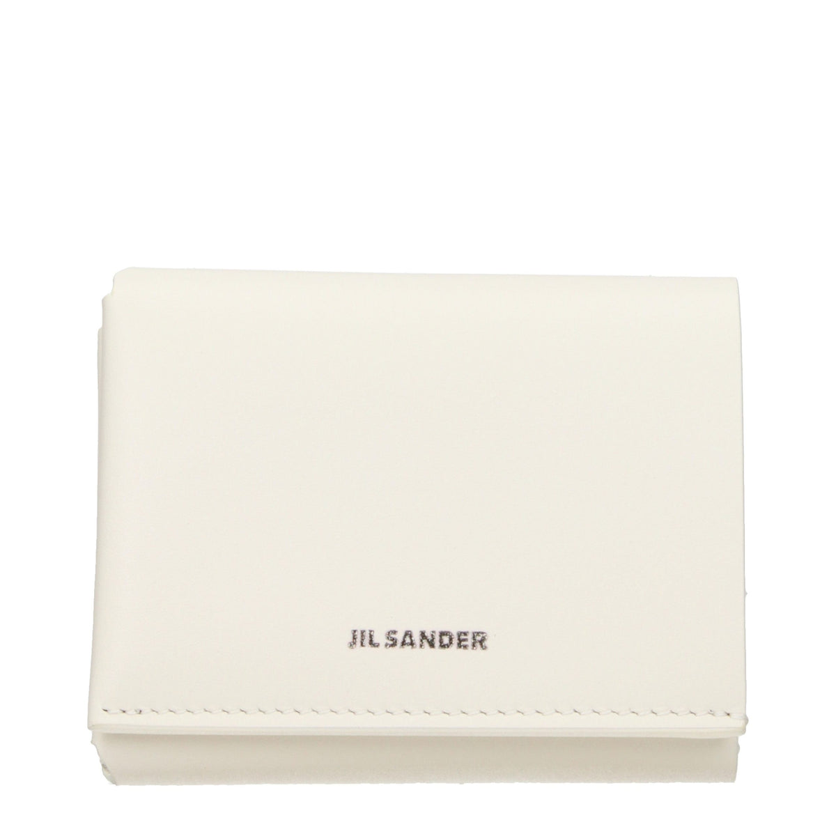 Portefeuille en cuir beige Jil Sander