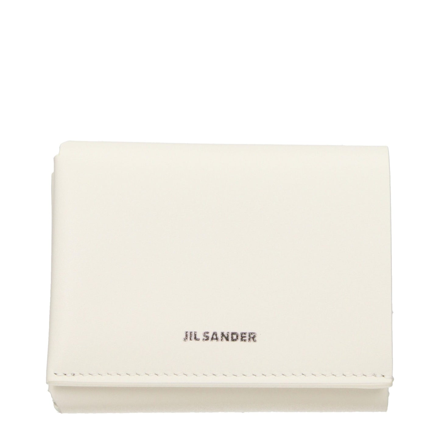 Portefeuille en cuir beige Jil Sander