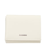 Portefeuille en cuir beige Jil Sander