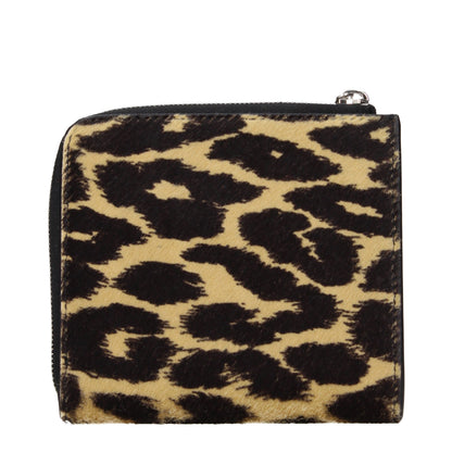 Portefeuille Jil Sander en crin de cheval beige