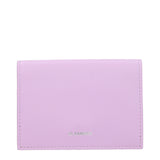 Porte-cartes en cuir rose Jil Sander