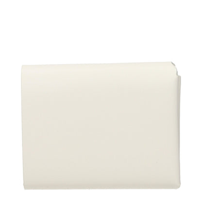 Portefeuille en cuir beige Jil Sander