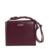 Portefeuille en cuir rouge Jil Sander