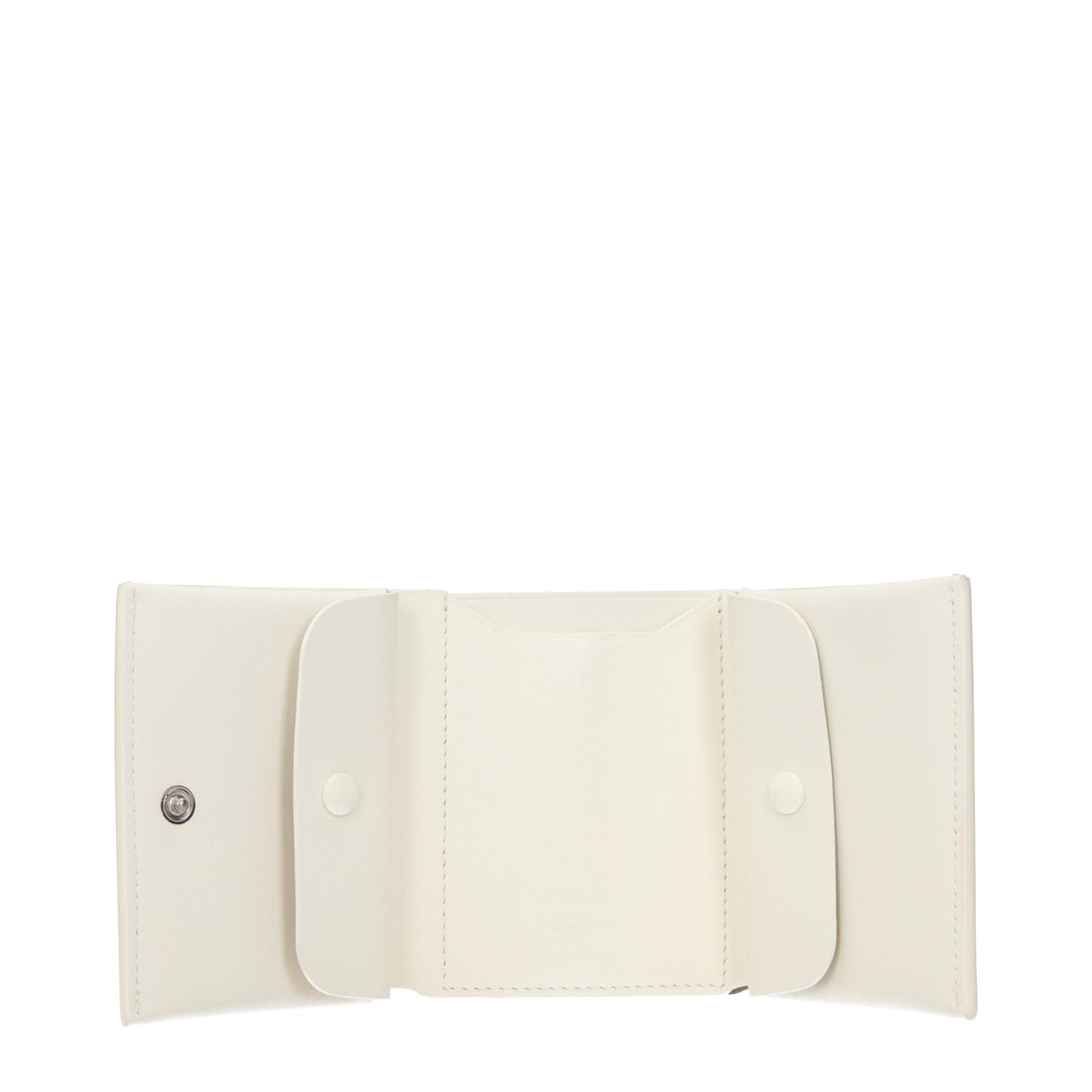 Portefeuille en cuir beige Jil Sander