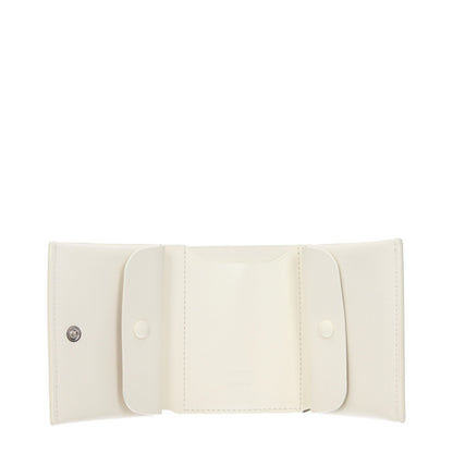 Portefeuille en cuir beige Jil Sander