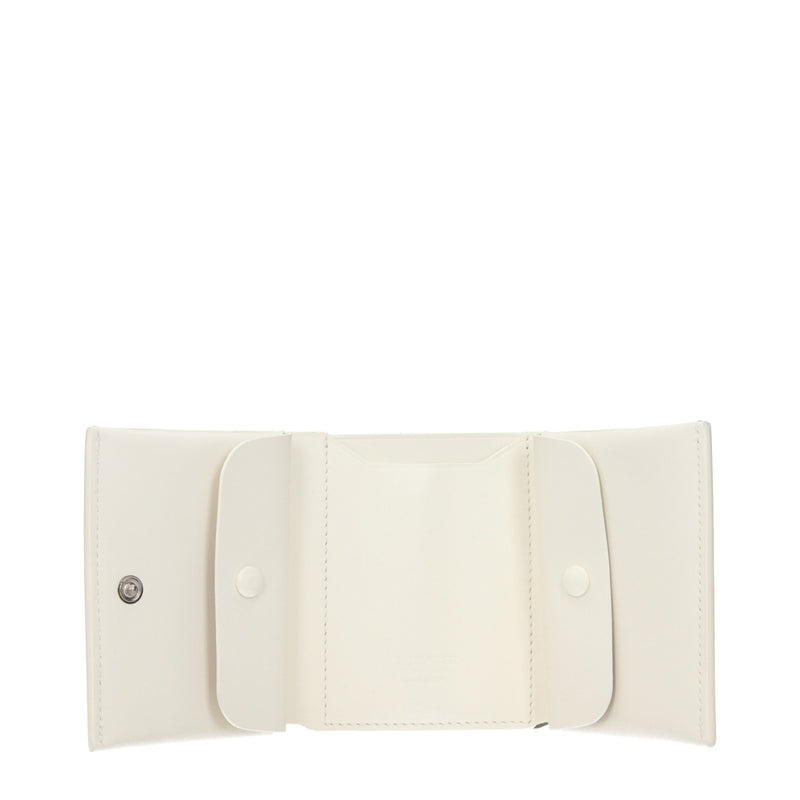 Portefeuille en cuir beige Jil Sander
