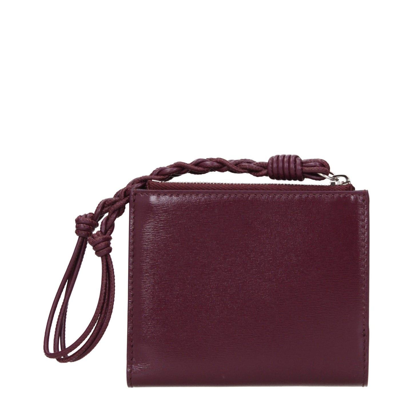 Portefeuille en cuir rouge Jil Sander
