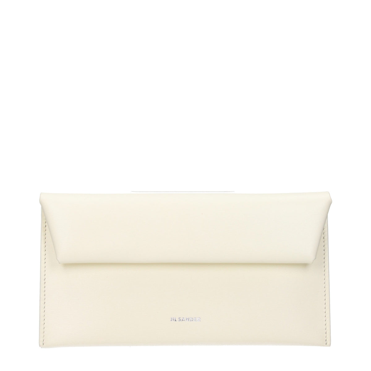 Portefeuille en cuir beige Jil Sander