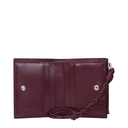 Portefeuille en cuir rouge Jil Sander