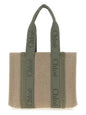 Chloé Bicolor Linen Tote Bag