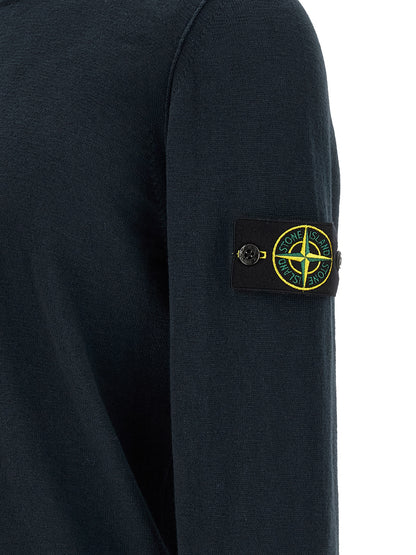 Stone Island Blue Cotton Cardigan