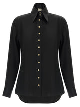 Blouse en acétate noire Khaite