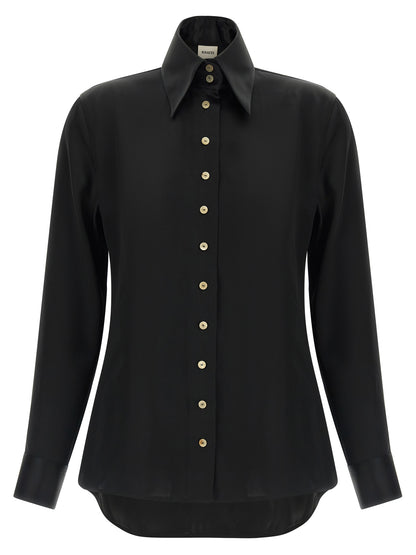 Blouse en acétate noire Khaite