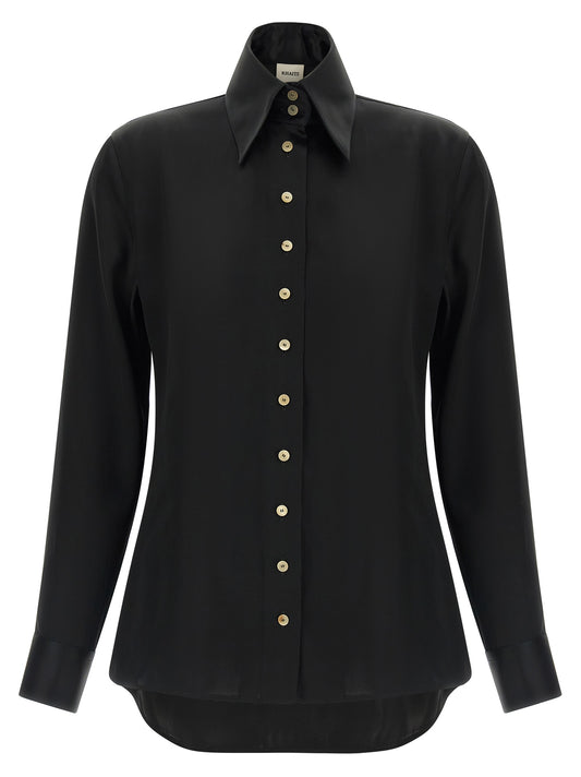 Blouse en acétate noire Khaite