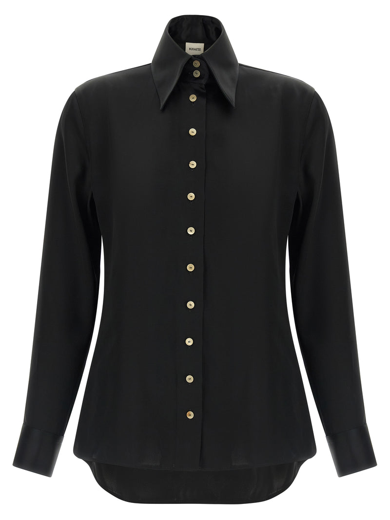 Blouse en acétate noire Khaite