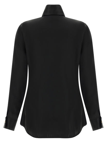 Blouse en acétate noire Khaite