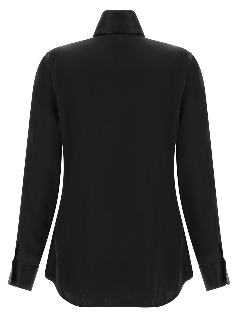 Blouse en acétate noire Khaite