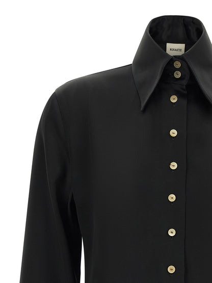 Blouse en acétate noire Khaite