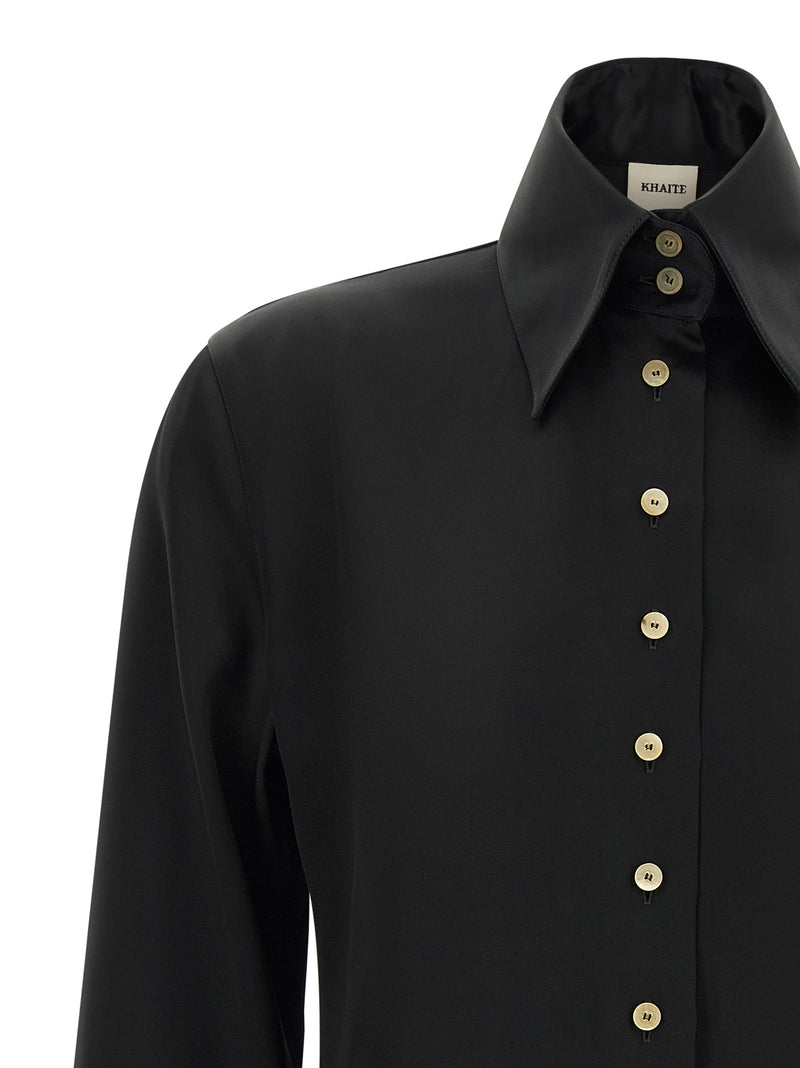 Blouse en acétate noire Khaite