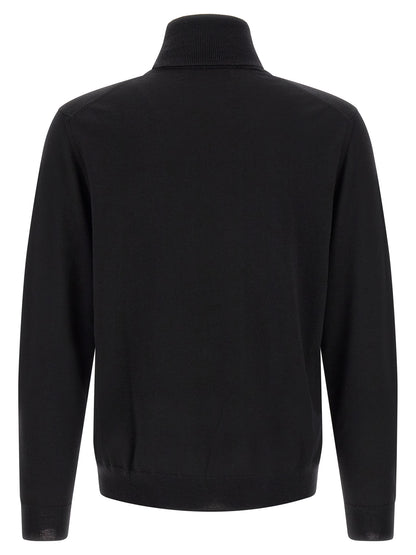 Cardigan ZANONE en laine vierge noire