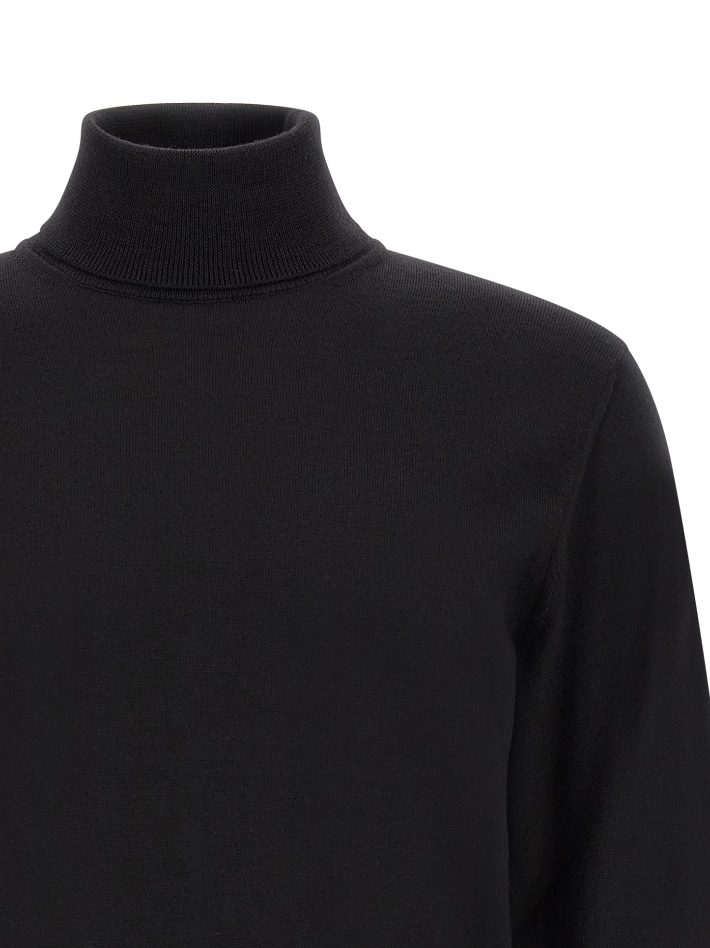Cardigan ZANONE en laine vierge noire
