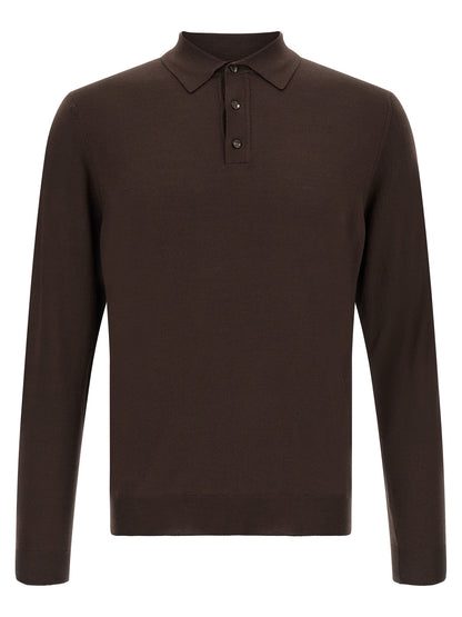 Cardigan ZANONE en laine vierge marron