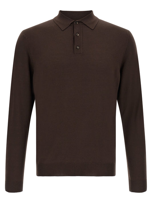 Cardigan ZANONE en laine vierge marron