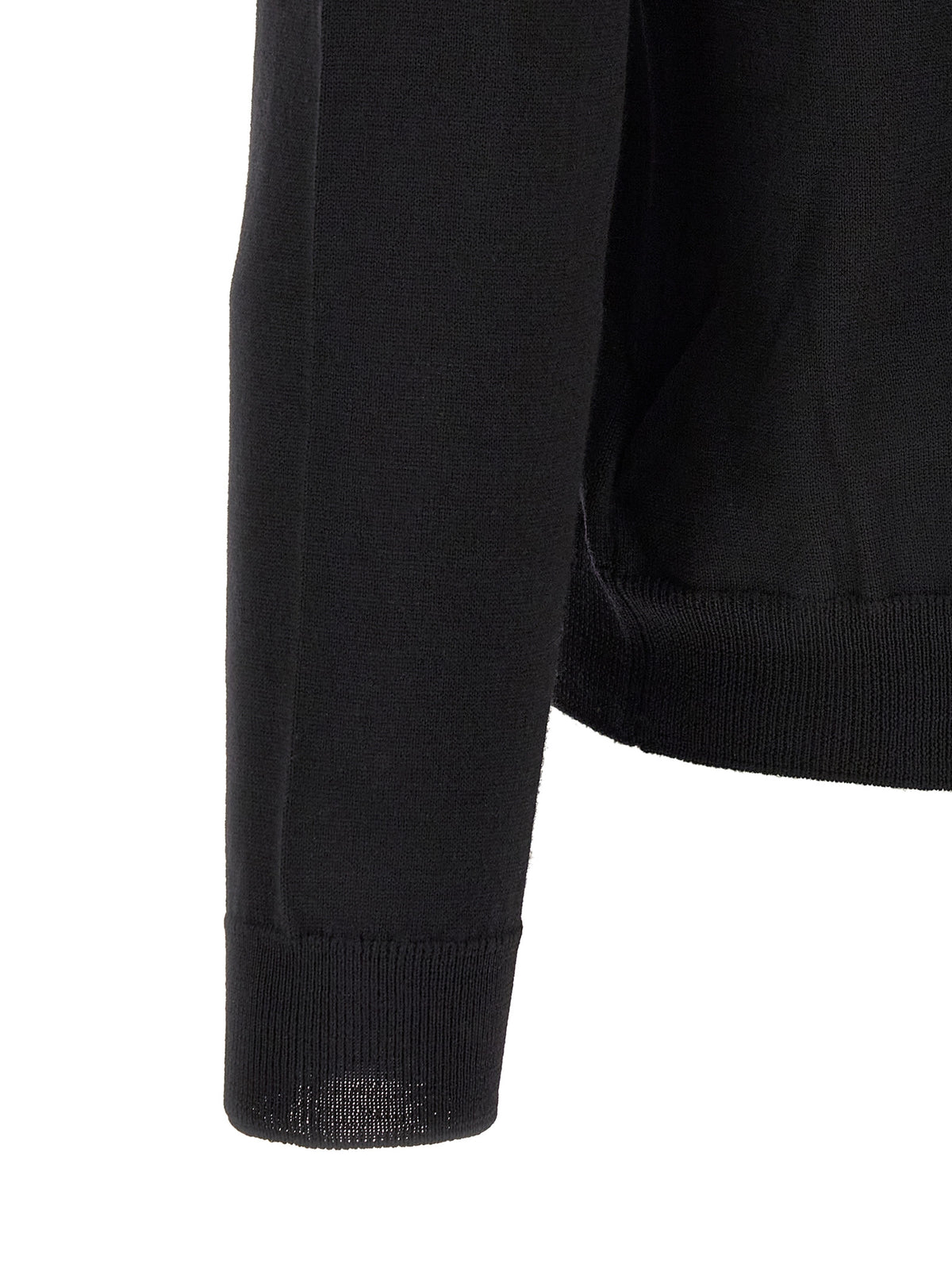 Cardigan ZANONE en laine vierge noire
