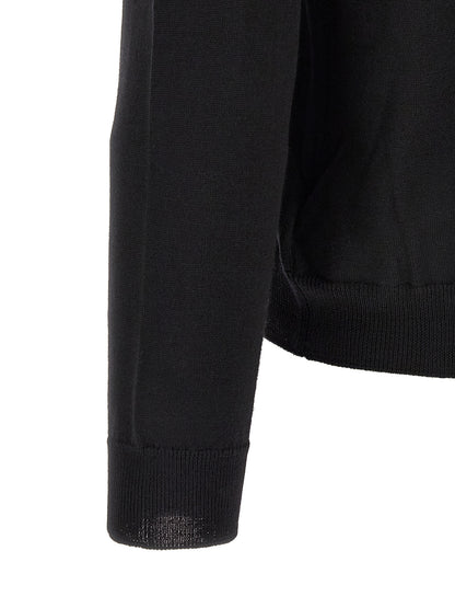 Cardigan ZANONE en laine vierge noire