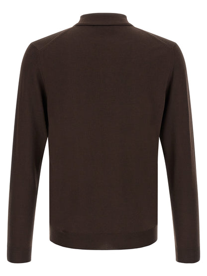 Cardigan ZANONE en laine vierge marron