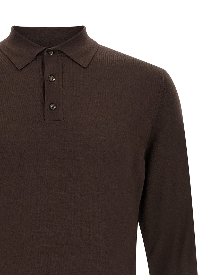 ZANONE Brown Virgin Wool Cardigan