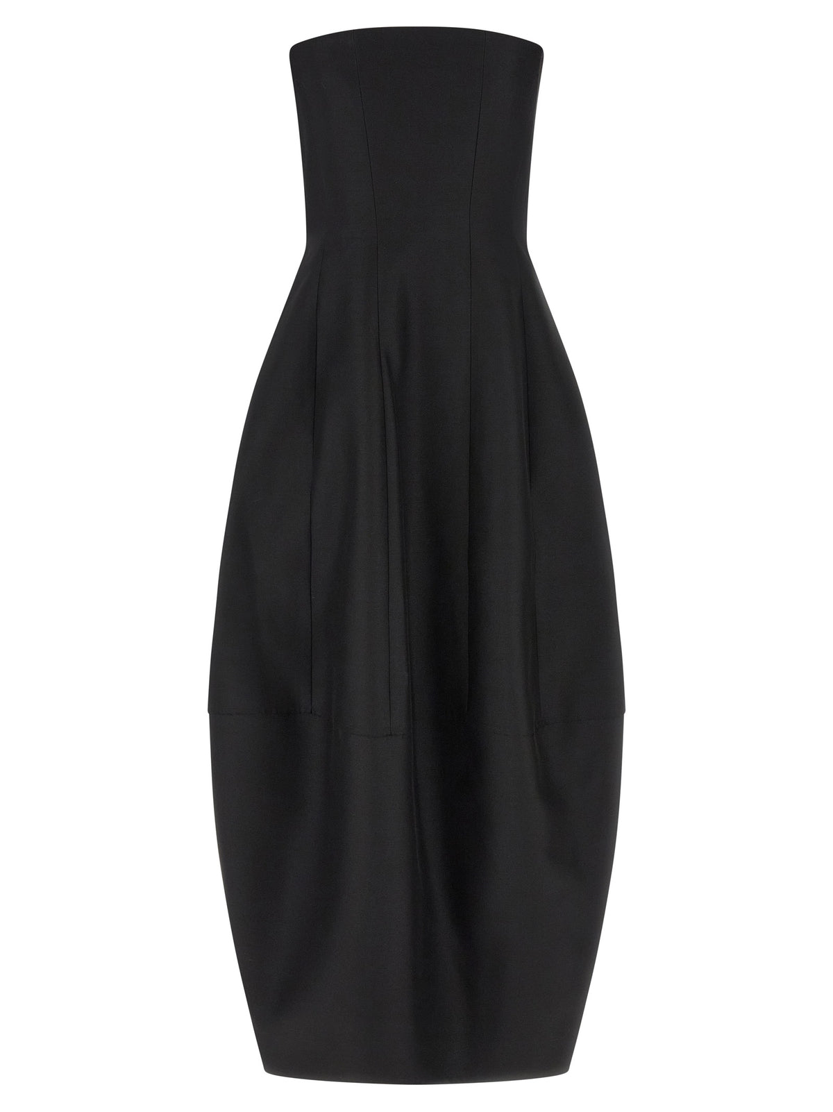 Robe longue en laine noire Khaite