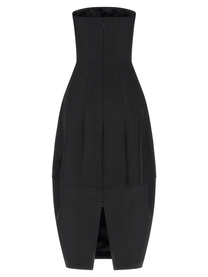 Robe longue en laine noire Khaite
